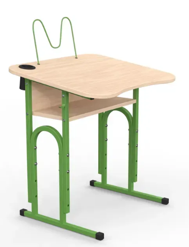 Стіл учнівський 05 №4-6/600х500 нахил без полиці МФ Вересень